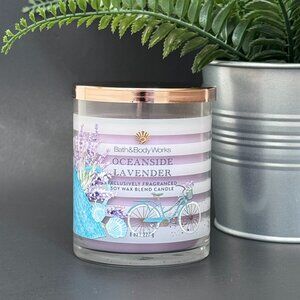 BBW Oceanside Lavender Bath & Body Works Single Wick Candle